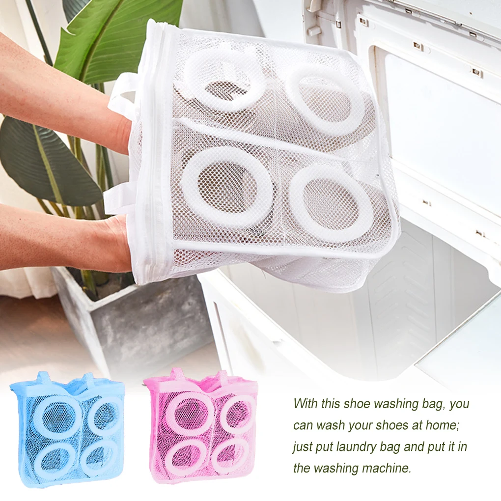 

Washing Machine Shoe Bag Laundry Underwear Shoes Protective Mesh Organizer Bags with Zipper Net Pouch for Outdoor Travel