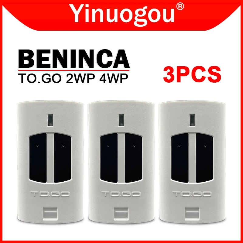 

3PCS BENINCA TO GO WP 2WP Remote Control Garage Door Opener 433.92MHz Fixed Code BENINCA TO.GO 2WP 4WP Gate Remote Control