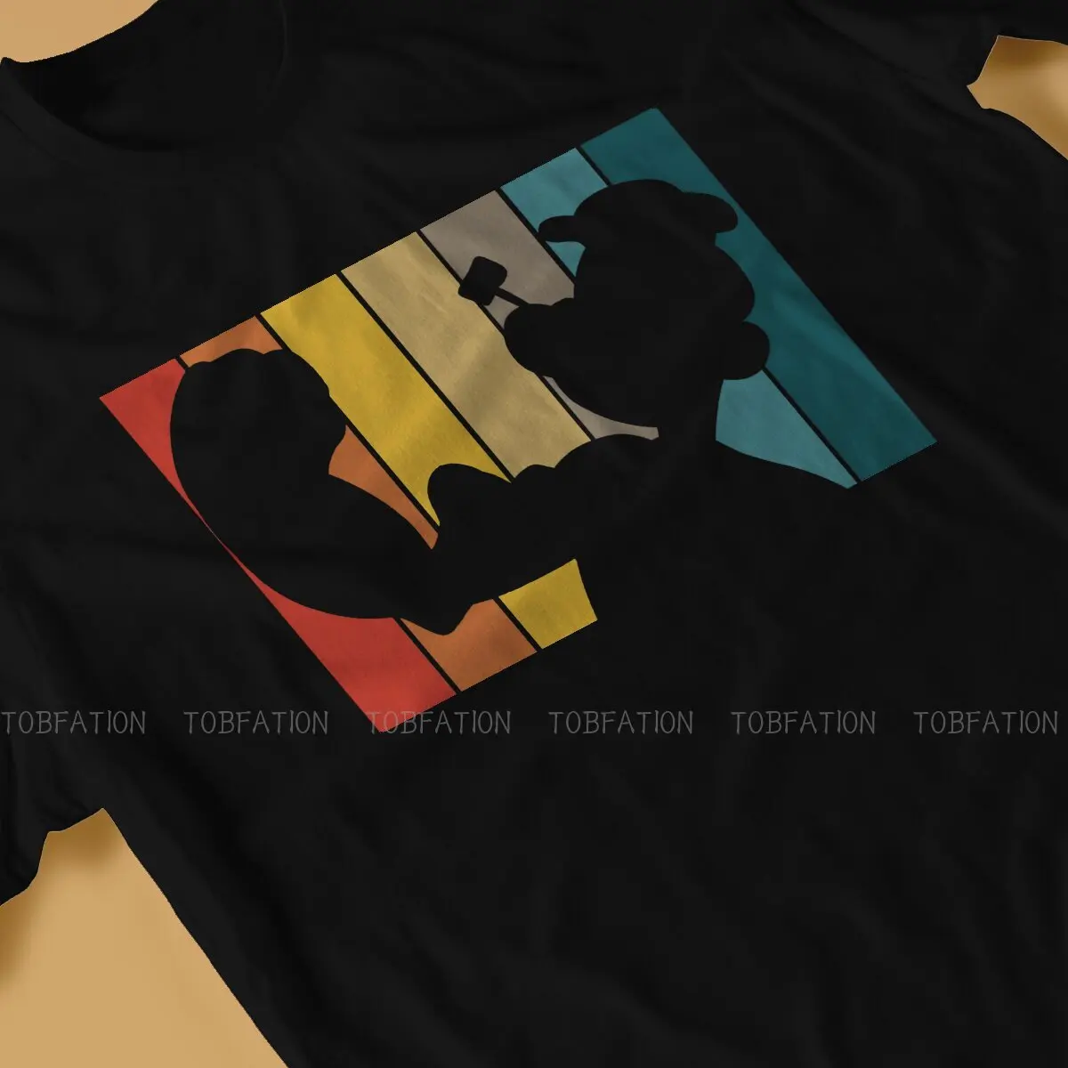 Popeye Мужская футболка с рисунком матросца Классическая Базовая большого размера