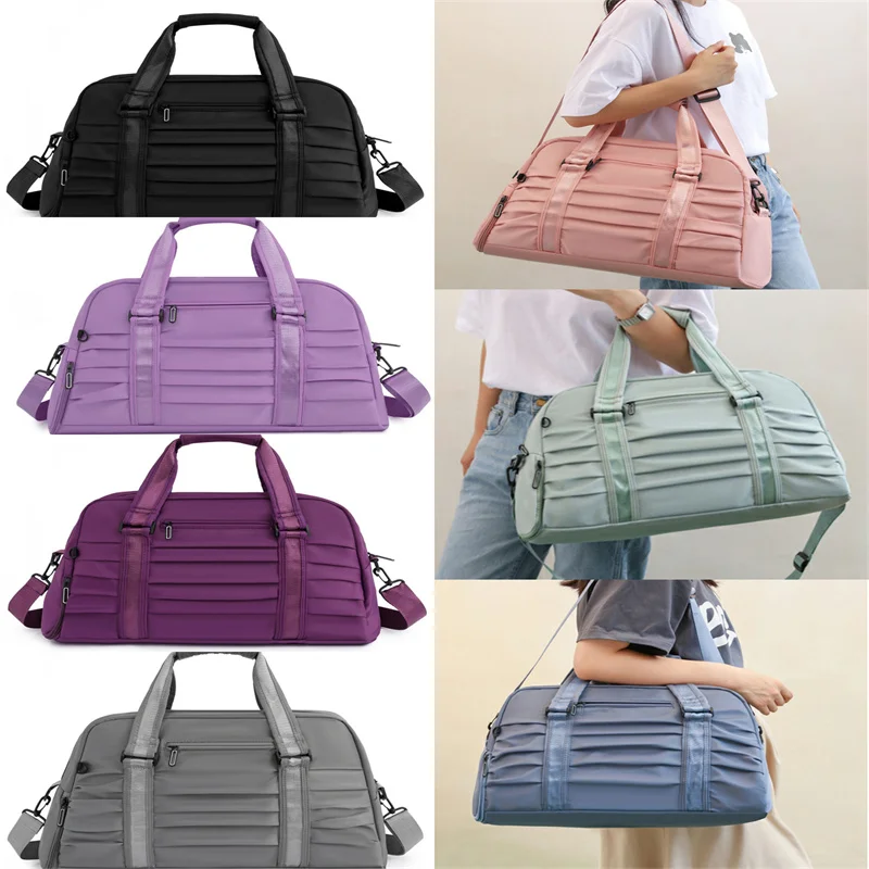 

2023 Женская дорожная сумка, вместительные сумки, тоут, складной чемодан на плечо, спортивные водонепроницаемые сумки через плечо для хранения и йоги