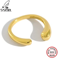 ssteel sterling silver 925 water drop design open rings for women korea style party versatile gifts jewellery new fashion fine