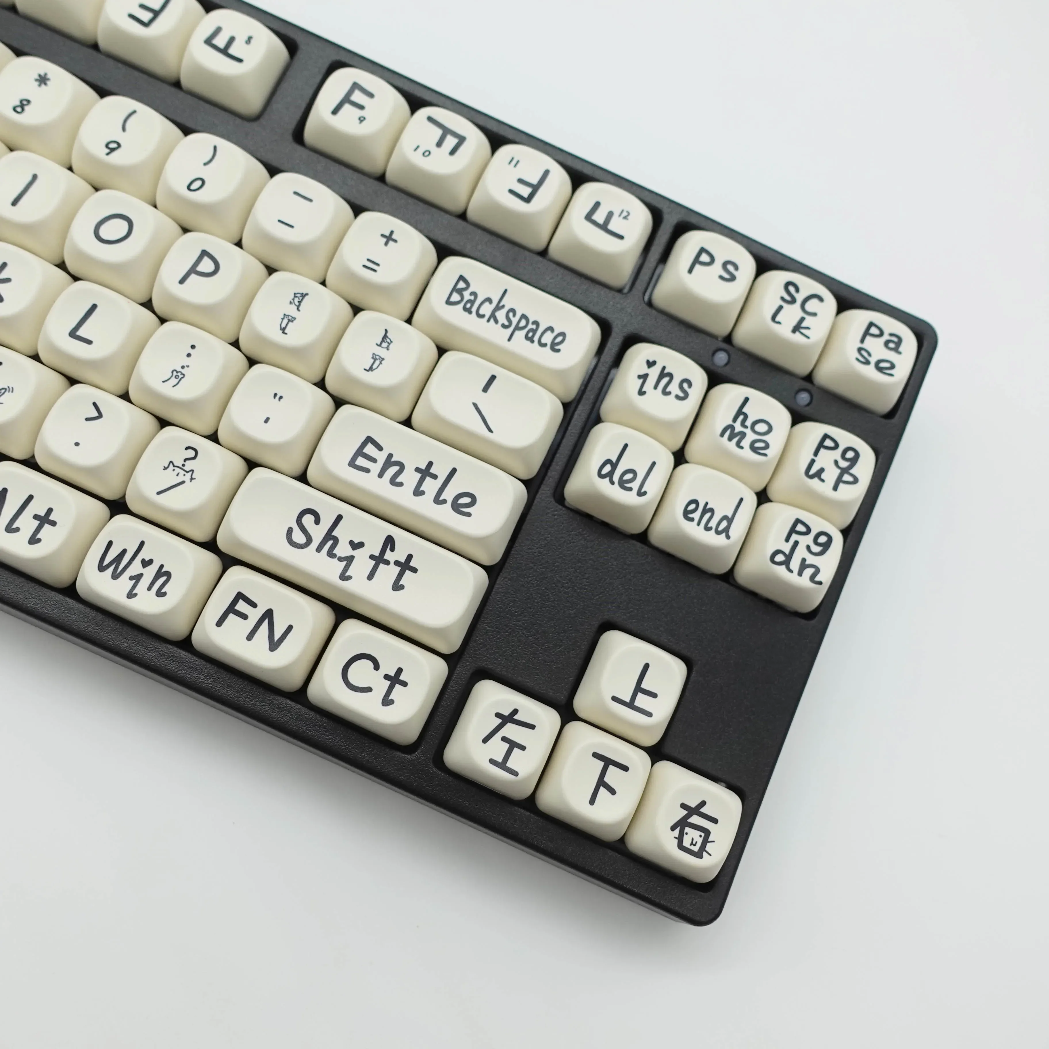Симпатичный AOA высота PBT сублимационный большой шрифт круглый маленький зазор