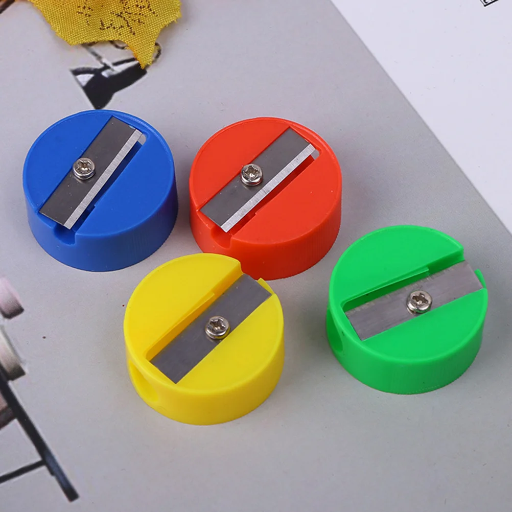 

Sharpenermanualmini School Round Bulk Decorations Home Supplies Office Stationery Kidspencils Colored Handheld Colorful Hole