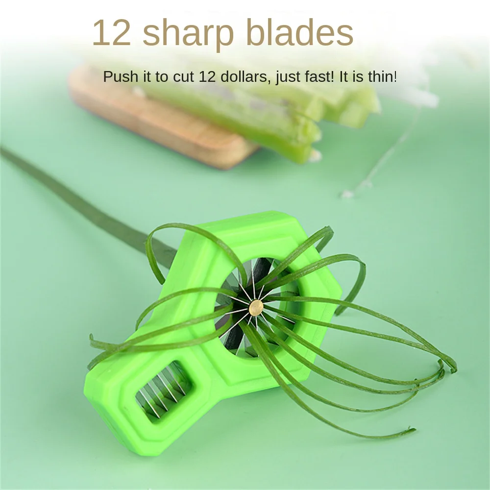 

Household Stainless Steel Shredded Scallion Cutter Shredding Shredded Scallion Easy Washing Wear-resistant Plum Flower Slicer