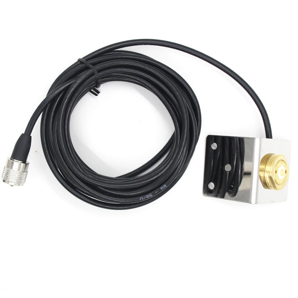 Gtwoilt NMO Bracket L Shape Fender Mount W/ M with PL-259 UHF Connector RG-58U 5 Meter Cable