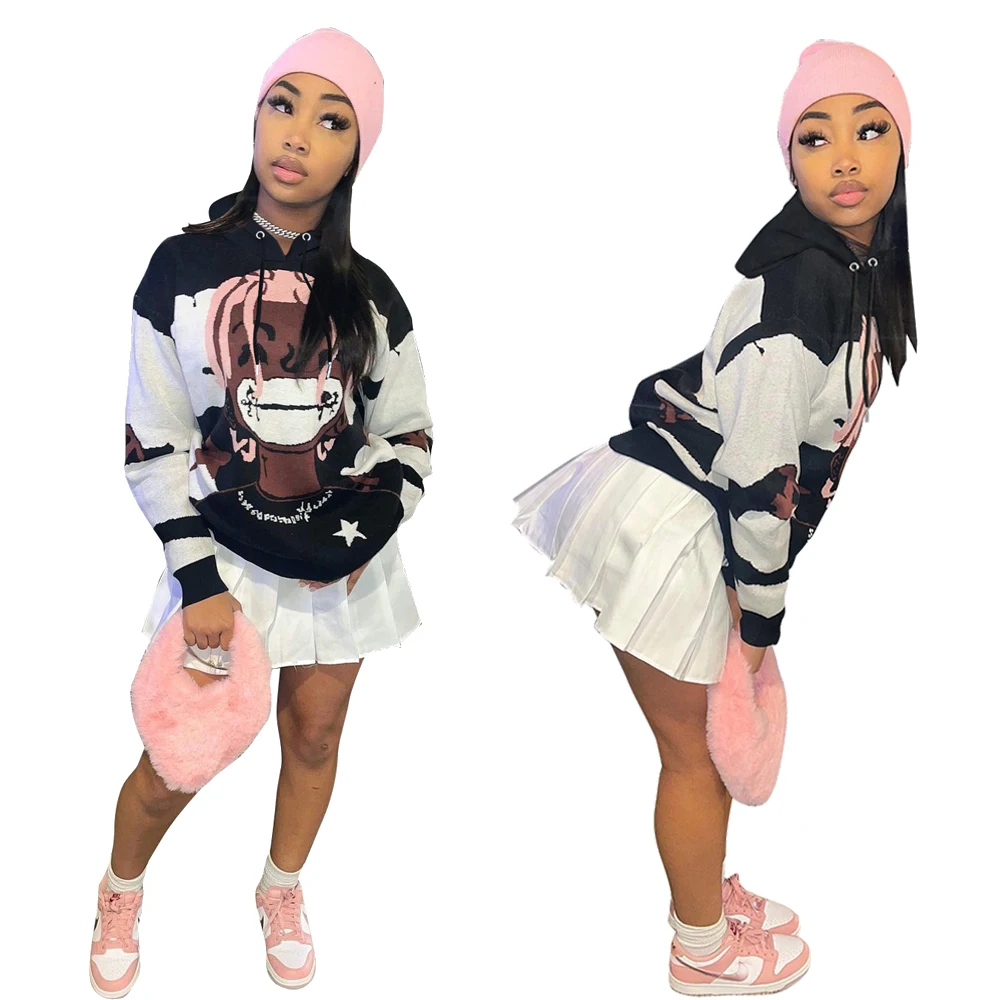 

Женская толстовка с капюшоном, из полиэстера, с 3D-принтом