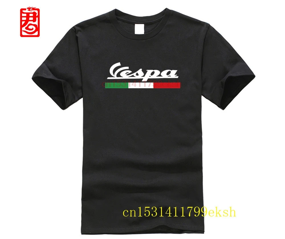 

Мужская футболка с коротким рукавом Vespa, модная футболка большого размера, классическая одежда