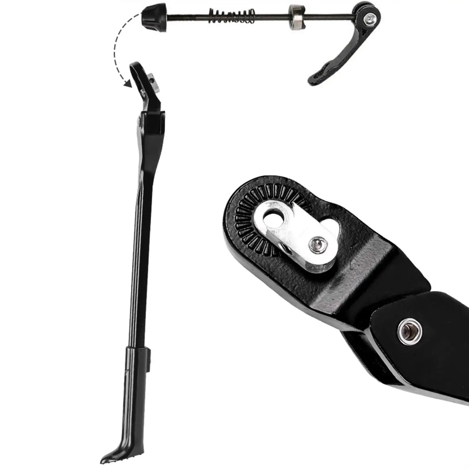 

Bike Kickstand Rear Adjustable Height Adults Bike Outdoor Riding Side Stand