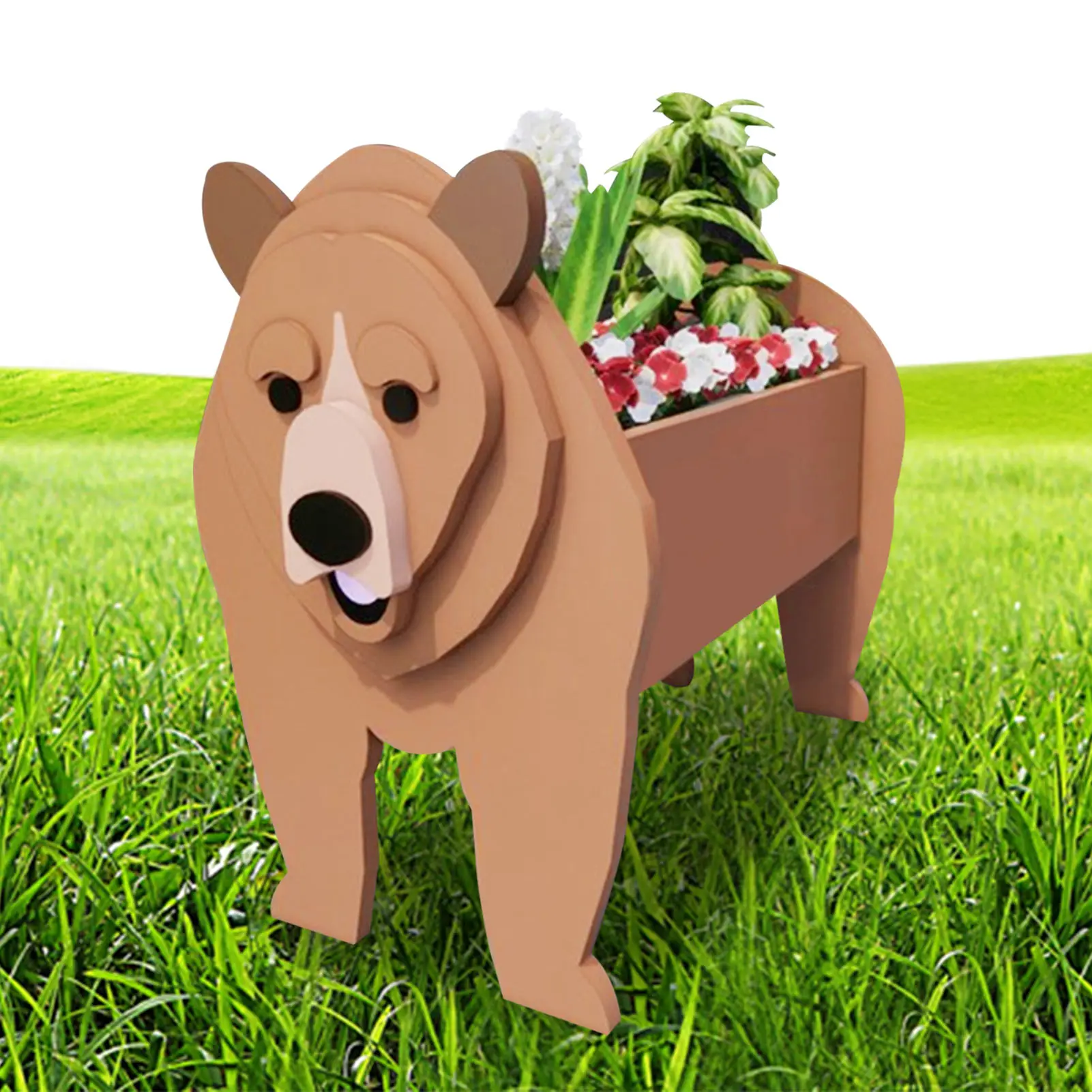 

Dog Planters For Outdoor Plants Dog Garden Pot Planter For Flower Planting Grizzly Shape Plant Container Holder For Outdoor