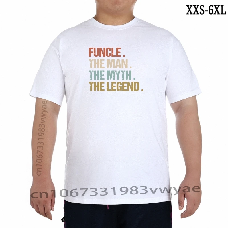 Funcle The Man Myth Legend Funny Best Uncle Fathers Day Gift TShirt Classic 3D Printed T Shirt Cotton Boy T Shirt Street XXS-6XL