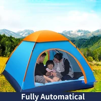 portable outdoor awnings automatic waterproof tourist camping tent travel garden shelter family use for 4 people frameless tent