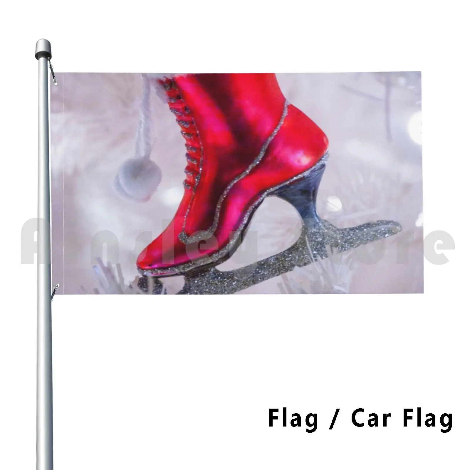 Белая Рождественская елка розовое украшение для катания на коньках уличный