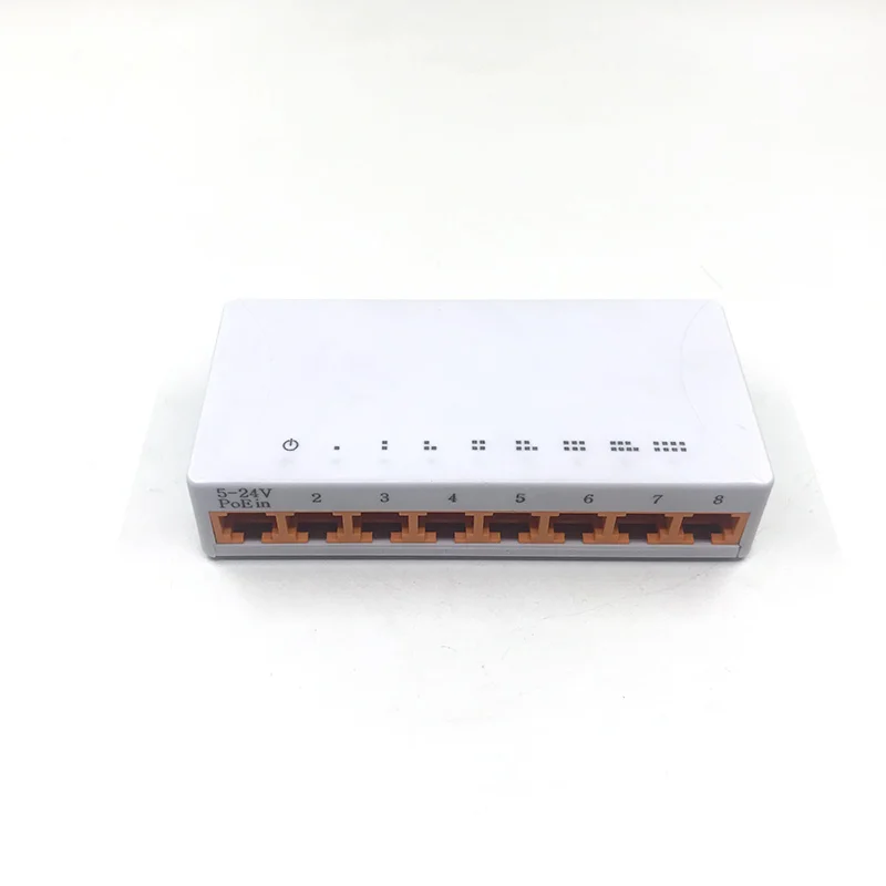 OEM новая модель 8 портов гигабитный коммутатор Настольный RJ45 Ethernet 10/100/1000 Мбит/с Lan
