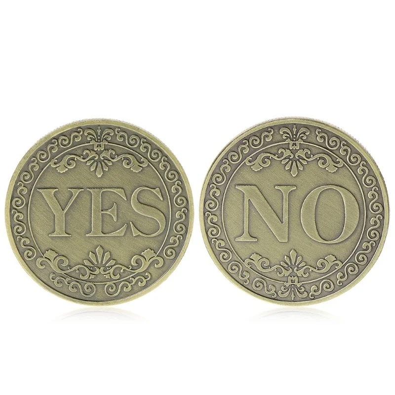 

Commemorative Coin Floral YES NO Letter Ornaments Collection Arts Gifts Souvenir