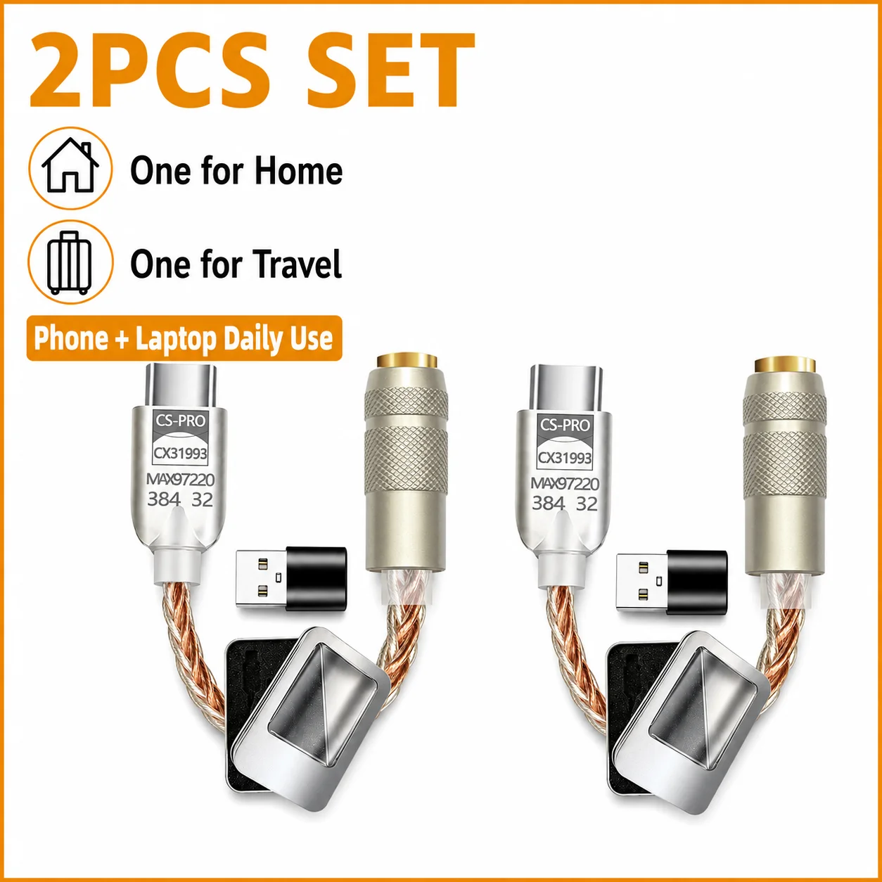 2 шт., 4 шт., 6 шт. USB-C DAC-адаптеры CX31993 MAX97220, Hi-Fi аудиоконвертеры Type-C на 3,5 мм, усилители для наушников, 32 бит, 384 кГц (art.: 3920dbda7bc26) - 3920dbda7bc26