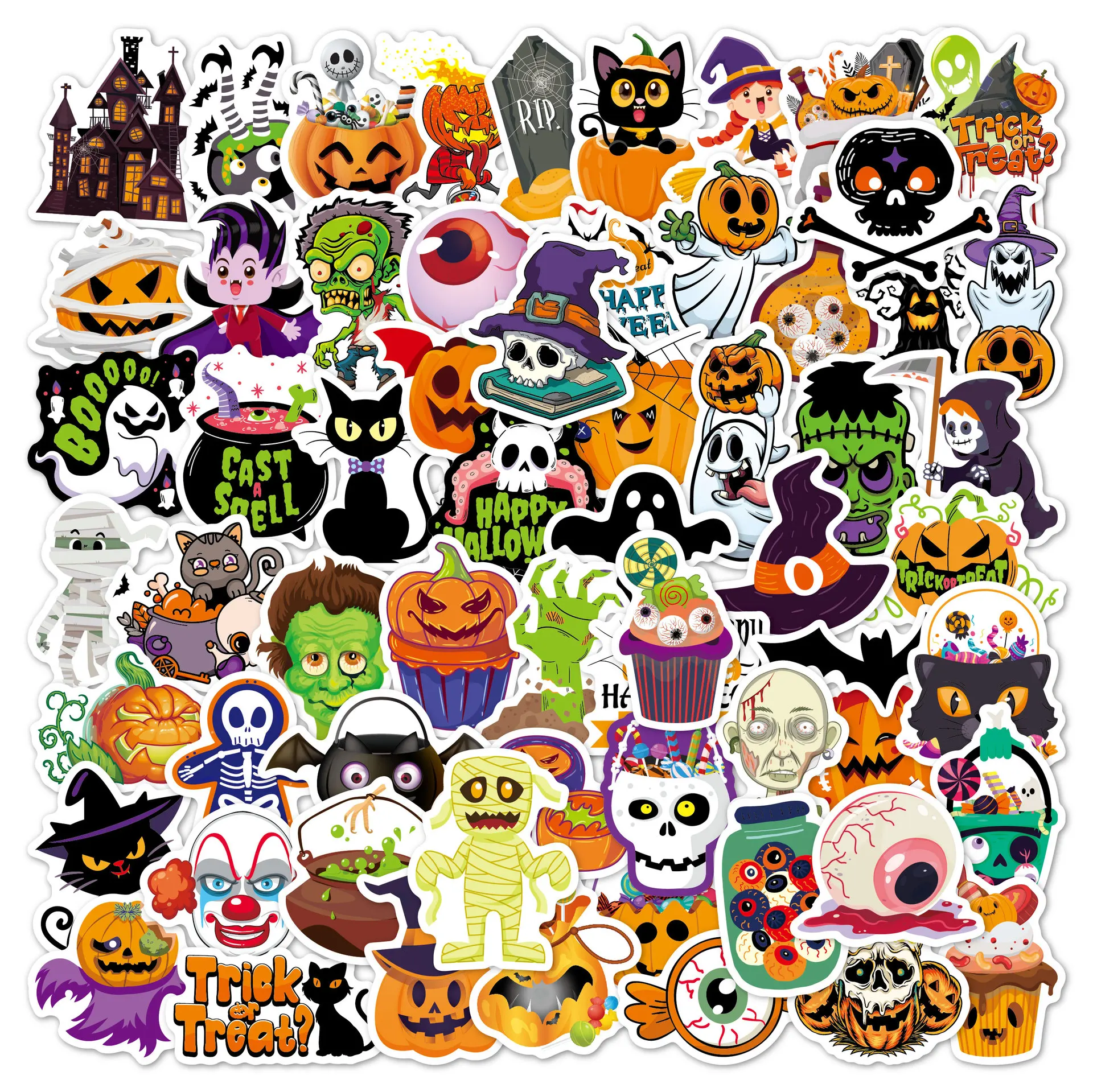 

Halloween Decoration Outdoor Stickers Party Supplies Goods Tattoos For Children's Stickers Exterior Pack 2023 Pumpkins Window