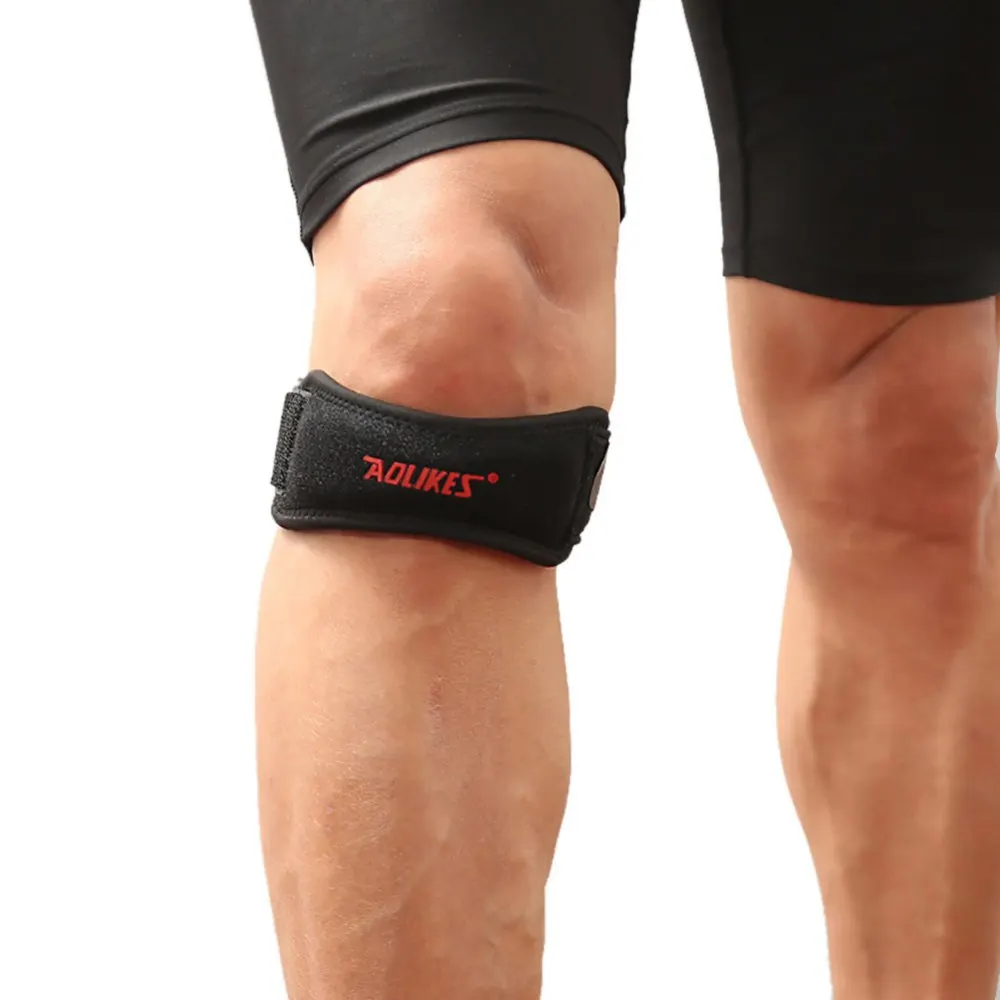 

Новинка 2022, спортивный силиконовый нескользящий ремешок на колено для занятий спортом на открытом воздухе, регулируемый одинарный ремень д...