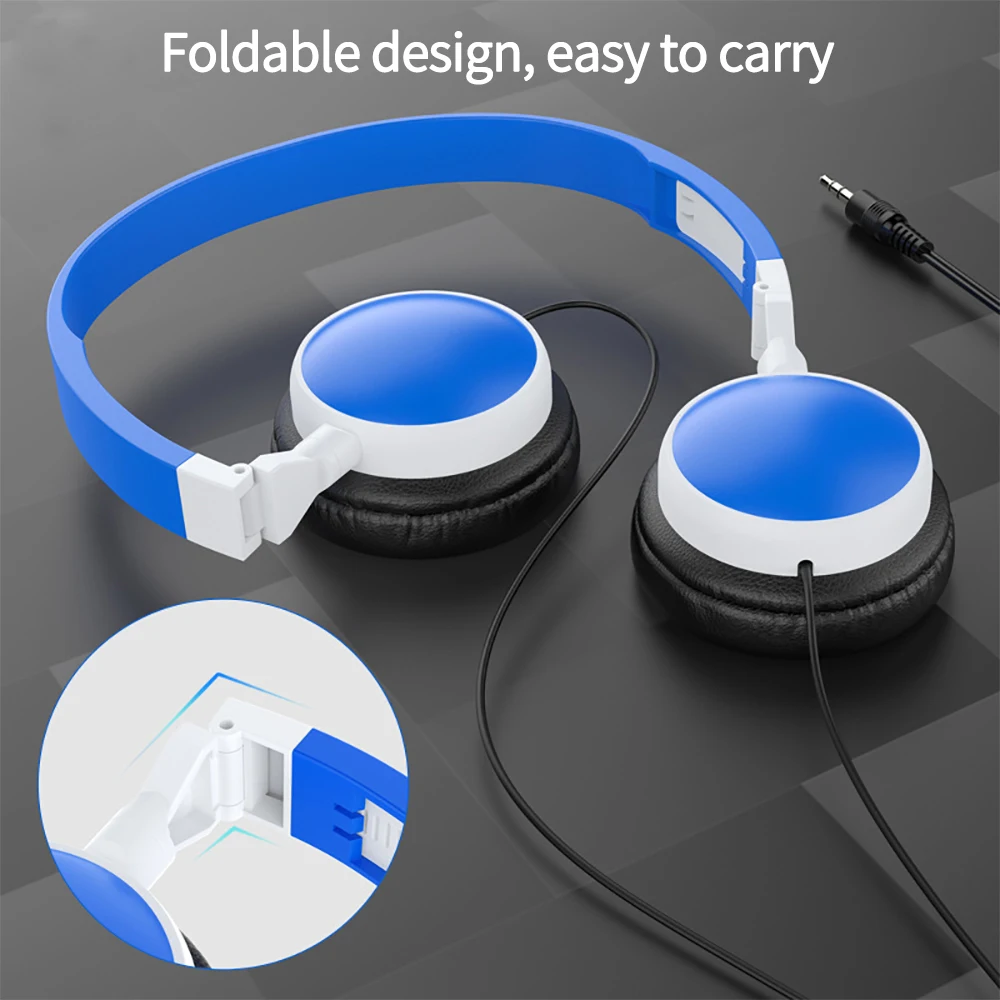 

HiFi Sound Music Stereo Earphone Flexible Adjustable Headset For PC MP3 Phone HD Sound Wired Headphones Over Ear Headsets Bass