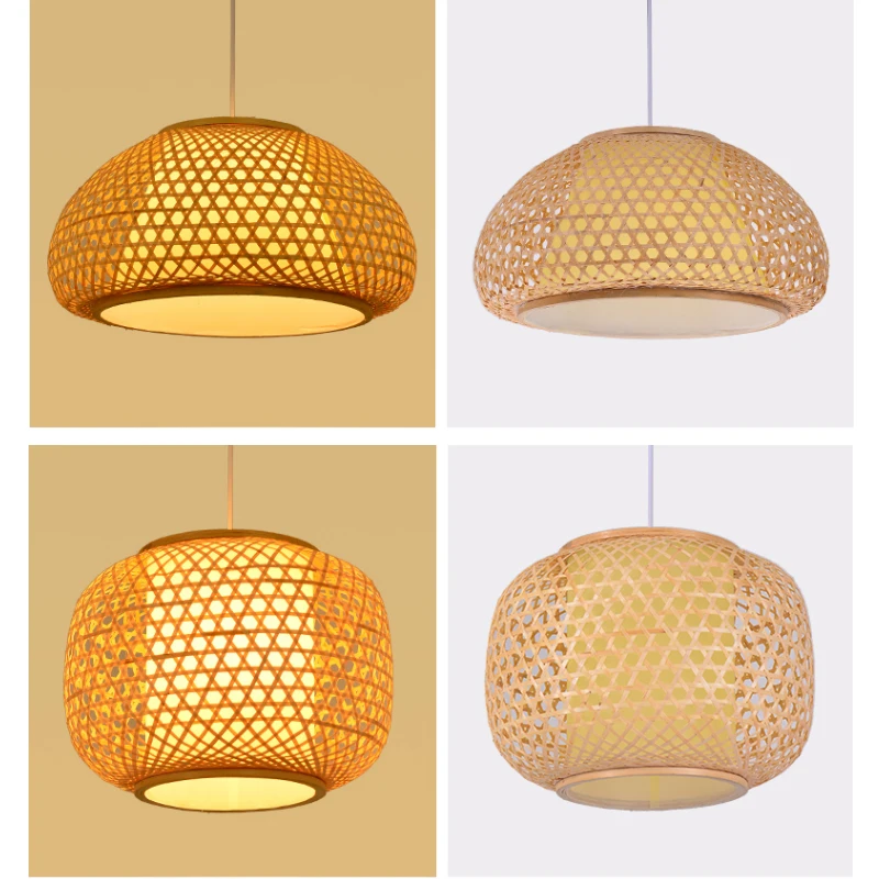 Потолочный светильник из ротанга диаметром 40/50/60 см Подвесная лампа с абажуром