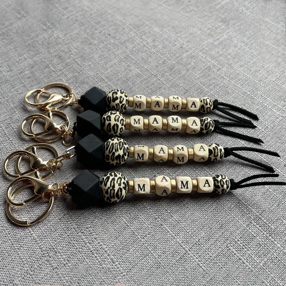 Брелок с леопардовым принтом для мам модный аксессуар подвеской-сумочкой и