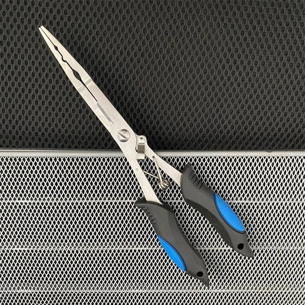 

Резиновые Клещи для рыбалки с аксессуарами, плоскогубцы, плоскогубцы, многофункциональный стальной рыболовный крючок, нержавеющая ручка 11,8 дюйма, люйя горловина