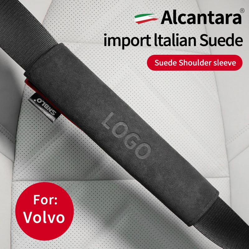 

Automobile Interior Safety Belt Shoulder Protector Alcantara Suede Is Suitable For Volvo XC60 S60 S90 XC40 XC90 V60 V90 S80 V70