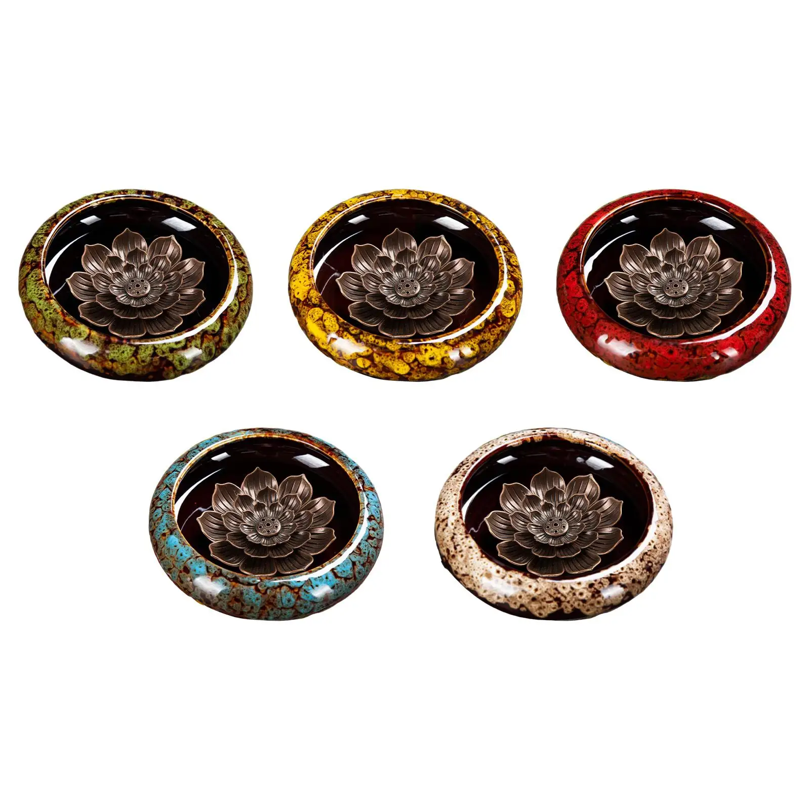 Держатель для благовоний палочек в форме лотоса Уникальный нежный керамический