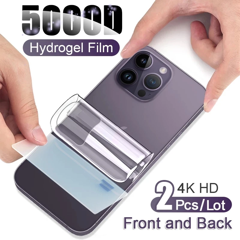 Hydrogel Film for IPhone 13 14 Pro Max 12 Mini Screen Protector for iPhone 11 12 PRO XS MAX XR X 8 7 Plus SE Back Film Not-Glass