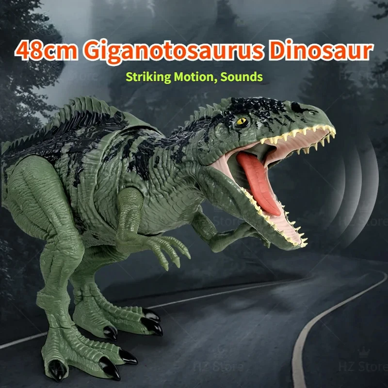 Фото Мир Юрского периода Dominion Strike N Roar Giganotosaurus Игрушка-динозавр с ярким движением, звуком и световым эффектом, детский подарок на день рождения №2