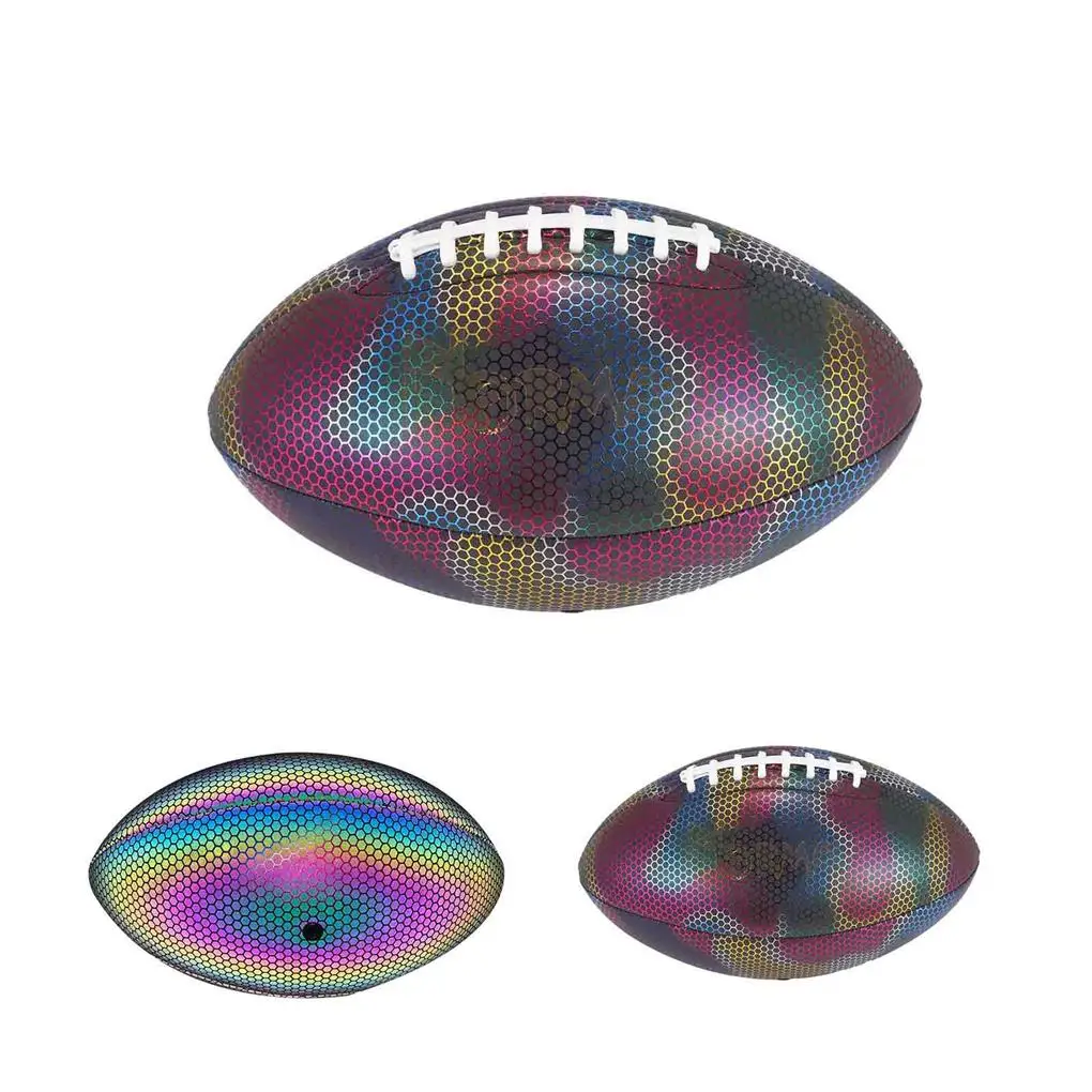 

Rugby Ball Machine Weatr-Resistant Luminous Rugbys Glowing Indoor Sports Game Toy Home School Gym Boys Men Women Adult