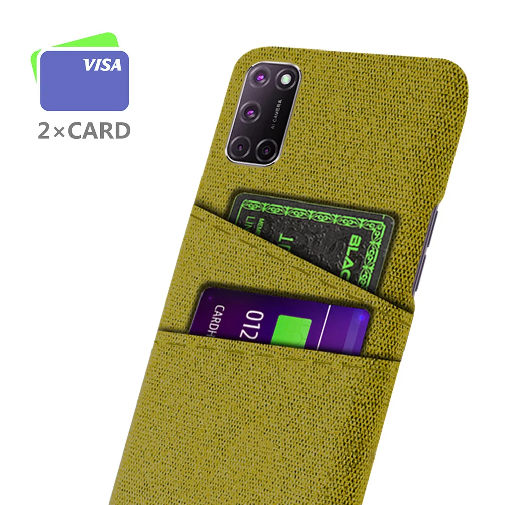 

For OPPO A72 A92 A52 Case Dual Card Fabric Cloth Luxury Business Cover For OPPO A72 A52 A92 A 72 52 92 OPPOA72 OppoA52 OppoA92