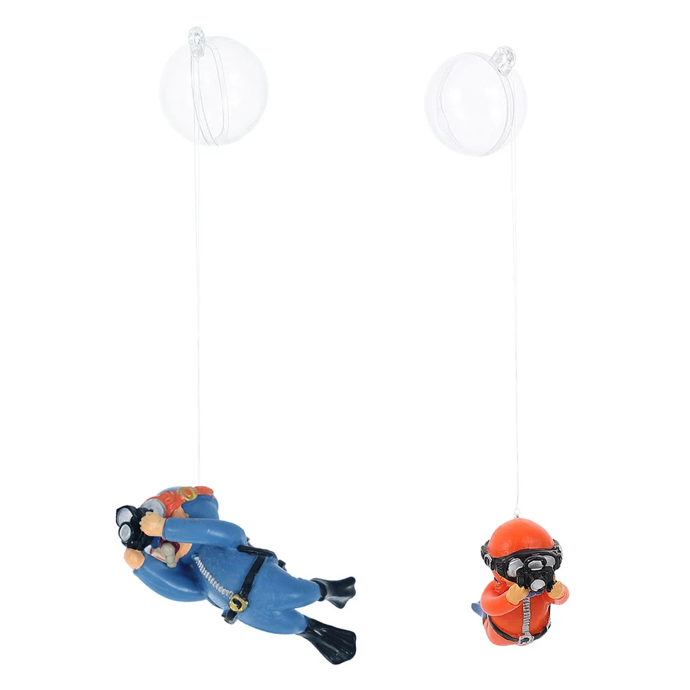 

Tank Aquarium Decorations Diver Floating Betta Accessories Decor Statuedevice Accessory Small Live Animal Tall Landscaping