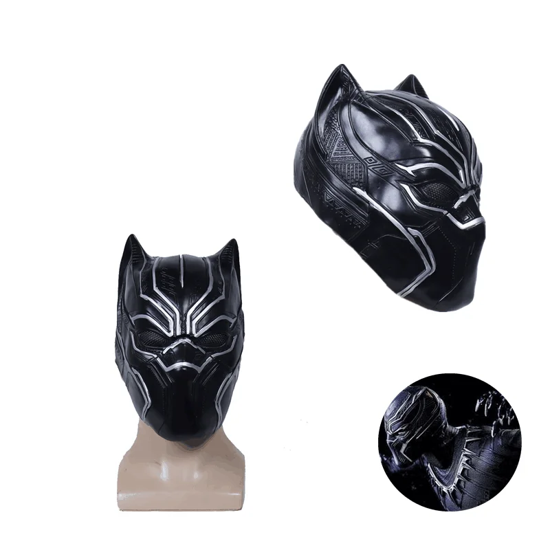 

Movie Black Mask Leopard Head Helmet War Cosplay Funny Latex Headgear Mask Halloween Props Party