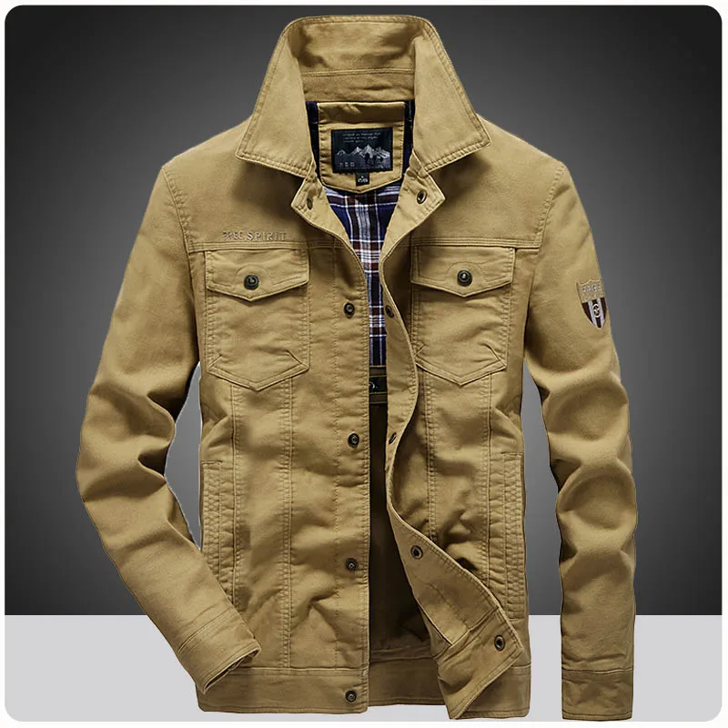 

Мужская хлопковая легкая военная куртка-бомбер размера плюс 6XL 7XL 8XL, повседневная Полевая куртка-ветровка, рабочая одежда