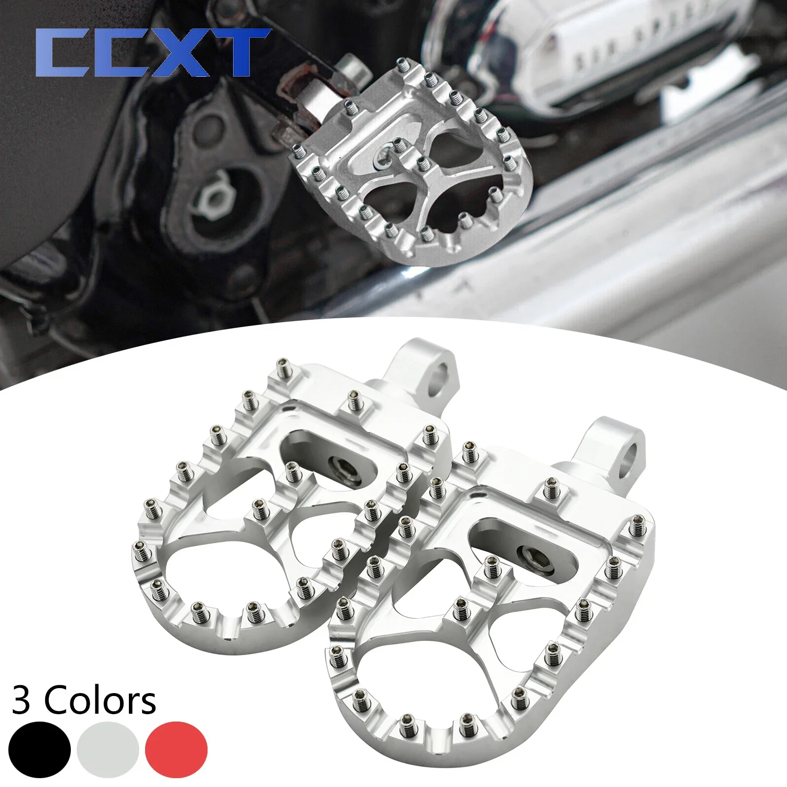 Широкие подножки с ЧПУ для мотоцикла 360° ° Вращающийся Harley Dyna Softail Slim Fatboy Iron Sportster