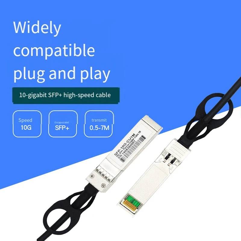Кабель SFP + DAC емкостью 10 Г Медный пассивный кабель прямого подключения 3 метра