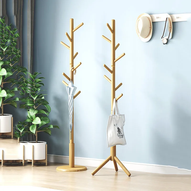 

Tree Wood Original Wall Standing Coat Rack Floor House Furniture Coat Rack on Feet Wooden Rack Perchas Pared Furniture XY50CR