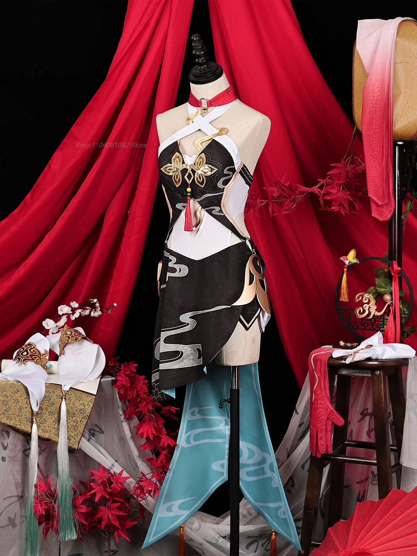 Игра Honkai Star Rail Lingsha Косплей Костюм Парик Платье Униформа Дан Чжу Головные уборы