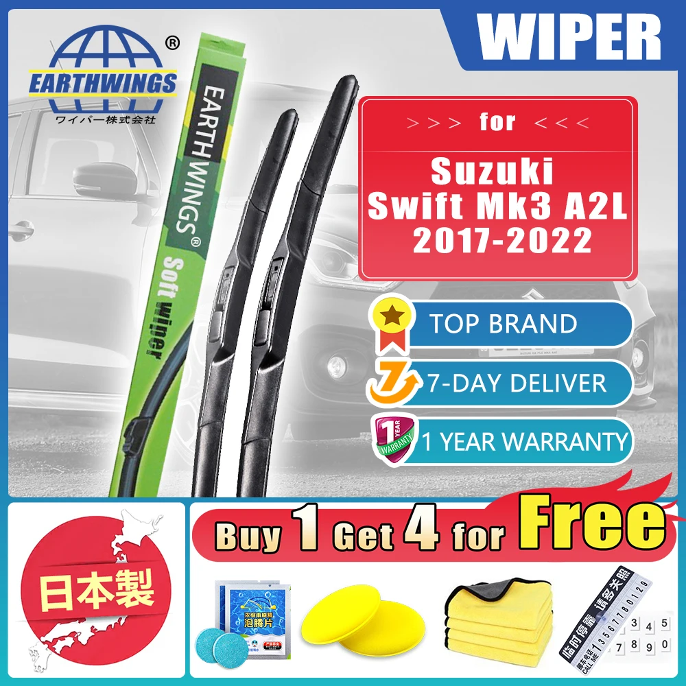 

For Suzuki Swift Mk3 A2L 2017 2018 2019 2020 2021 2022 Car Front Rear Wiper Blades Brushes Windshield Windscreen Car Accessories