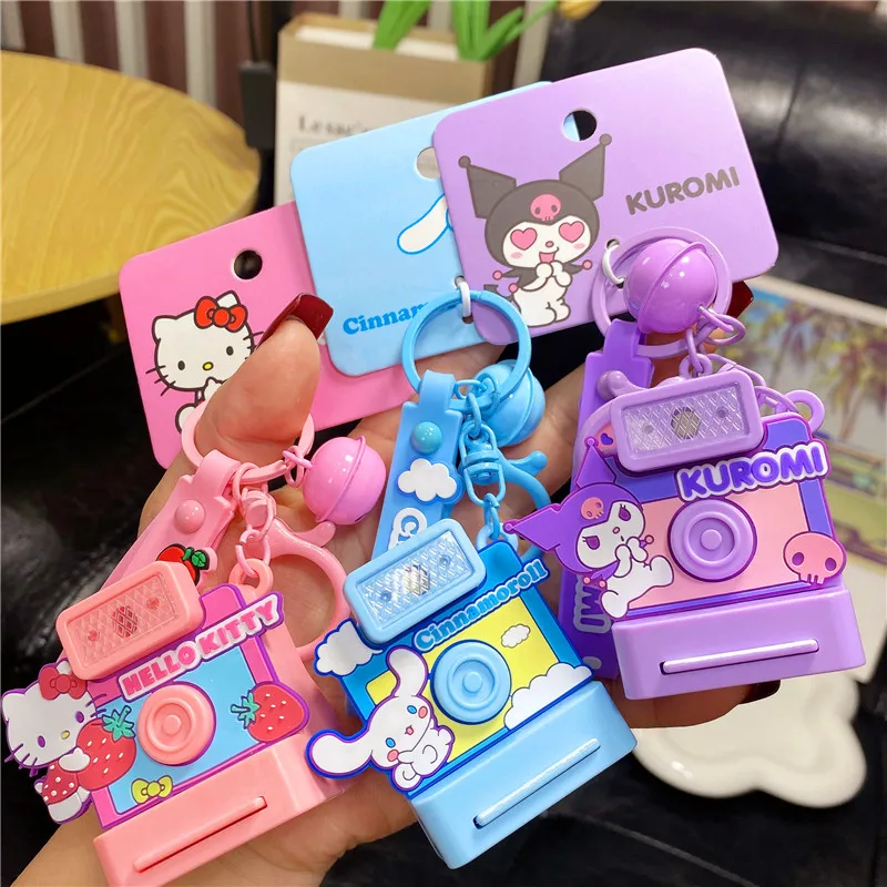 Оригинальный брелок Sanrio Polaroid Camera Kuromi Cinnamoroll подвеска на рюкзак My Melody Key Chain