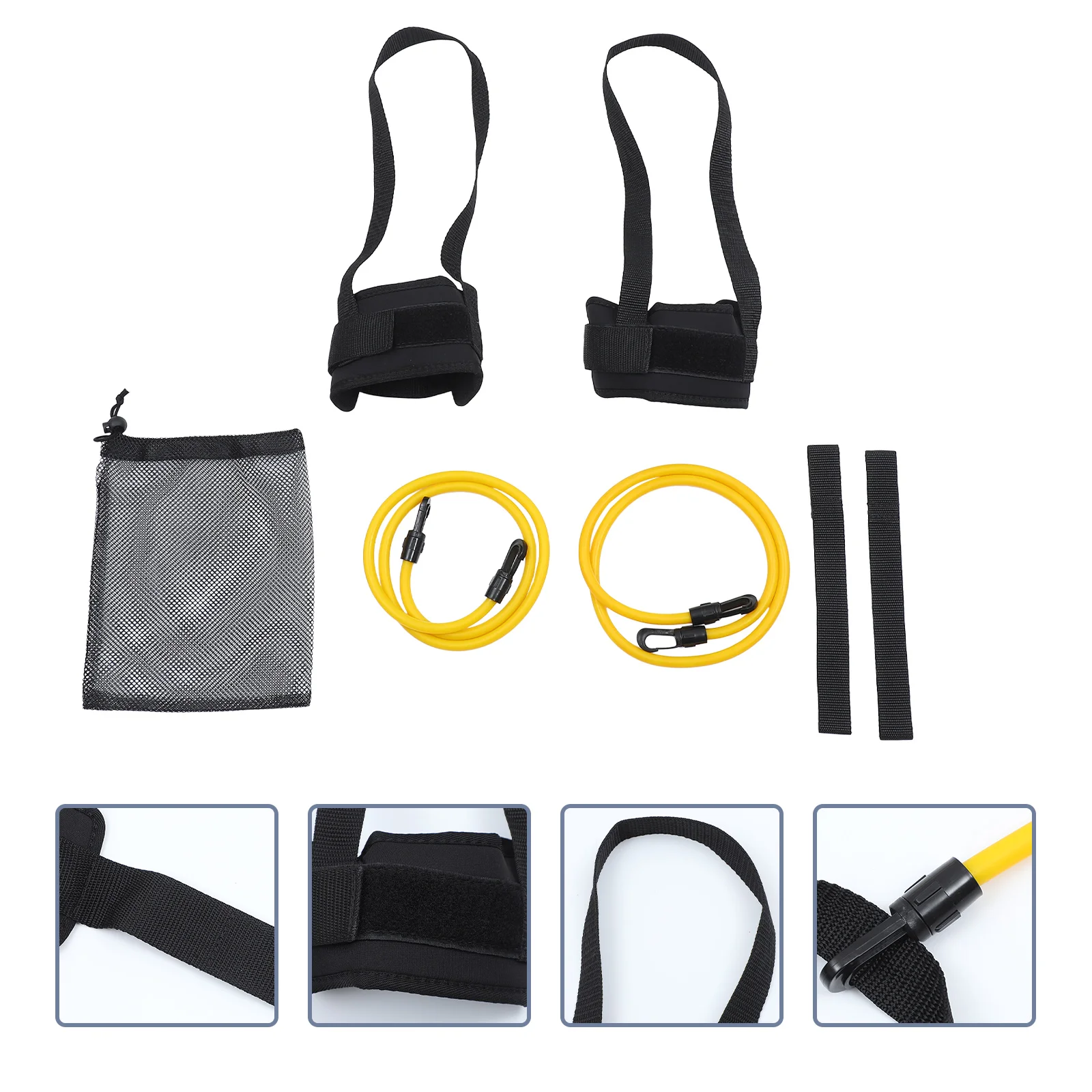 

1 Set of Swimming Pool Resistance Bands Swim Training Belt Tether for Adults