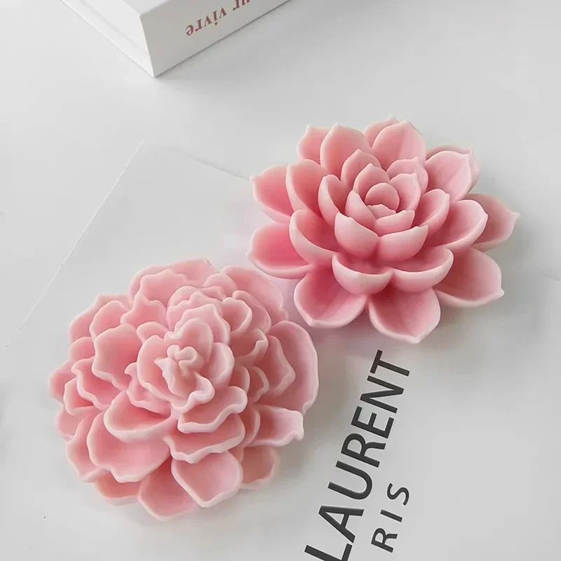 Силиконовая форма в виде лотоса для свечи цветочная ручной работы