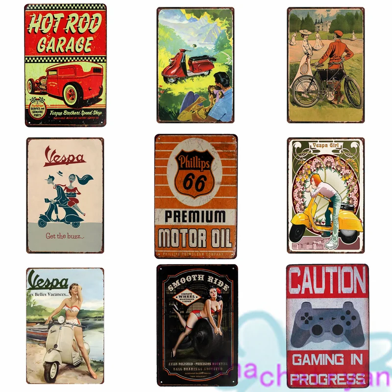 

Vintage Battery Car Travel Metal Plate Painting Iron Garage Rule Tin Sign Wall Art Pictures For Garage Living Room Home Decor