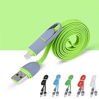 2 in 1 micro usb type c cable fast charger data sync cord line speed charging 1m for samsung xiaomi huawei android smartphone