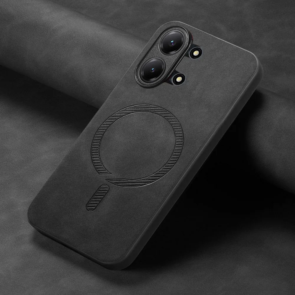 Фото Кожаный чехол-накладка LENS Camera Protect для Xiaomi Poco X8 Pro Max 5G 2026: Роскошный магнитный чехол с поддержкой беспроводной зарядки для Mi Phone X8 8X №3