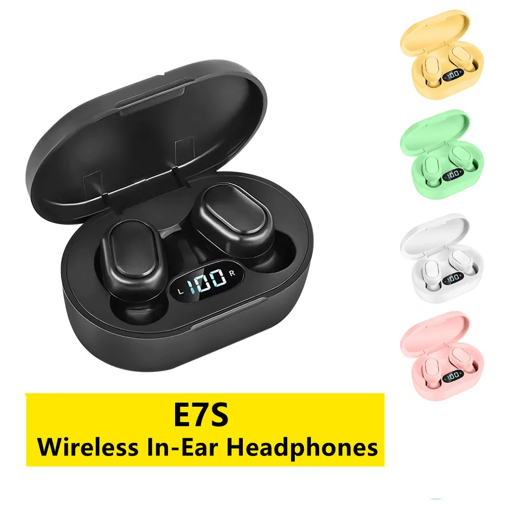 

E7S Wireless In-Ear Headphones 5.0 Bluetooth Earphones HIFI Lossless Sound Headsets Sport Music Call TWS Earbud for Smartphone
