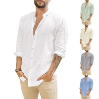 autumn shirt loose autumn single breasted solid color buttons shirt men shirt streetwear