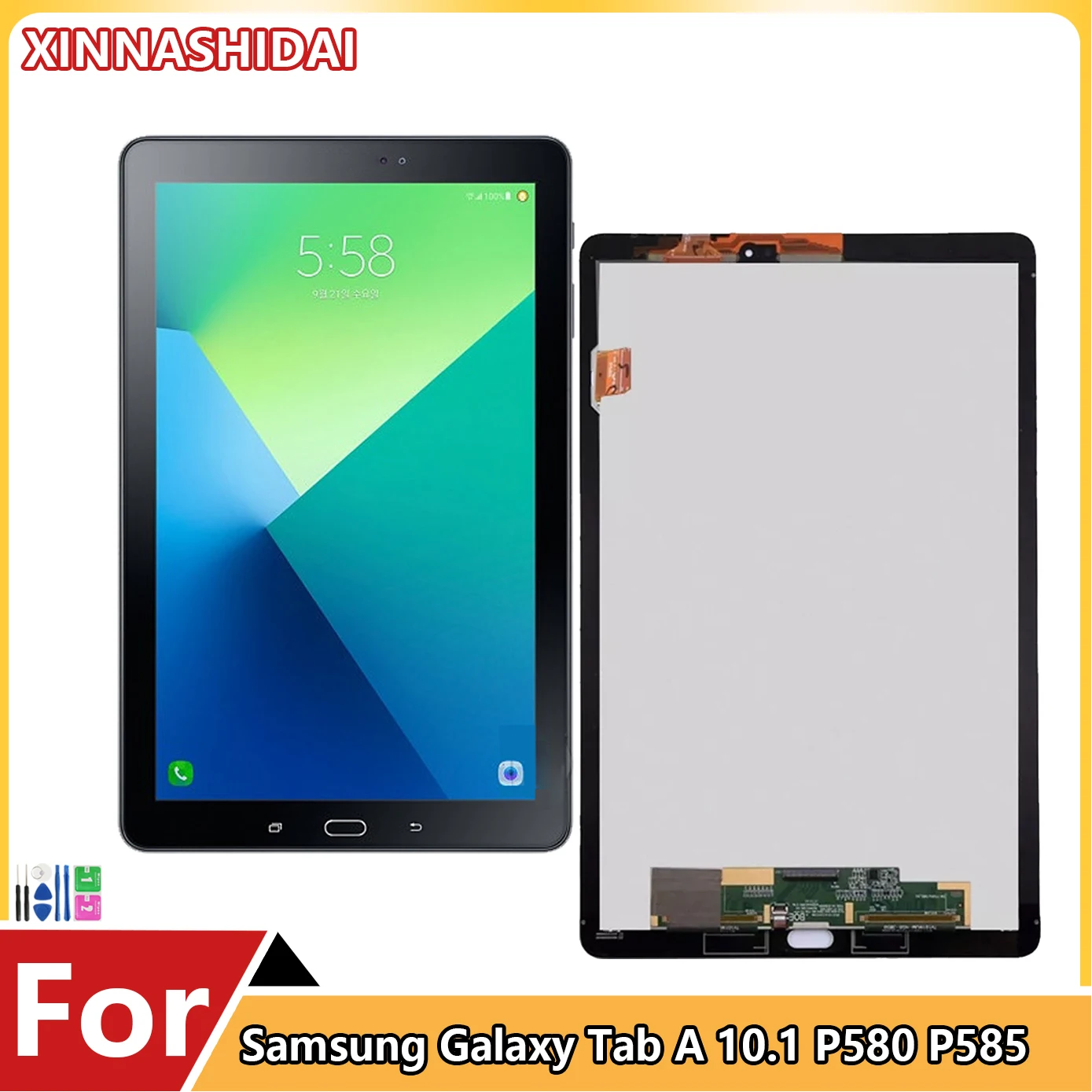 ЖК-дисплей для Samsung Galaxy TAB A 10 1 дюйма 2016 Φ P580 P585 сенсорный экран дигитайзер сборка