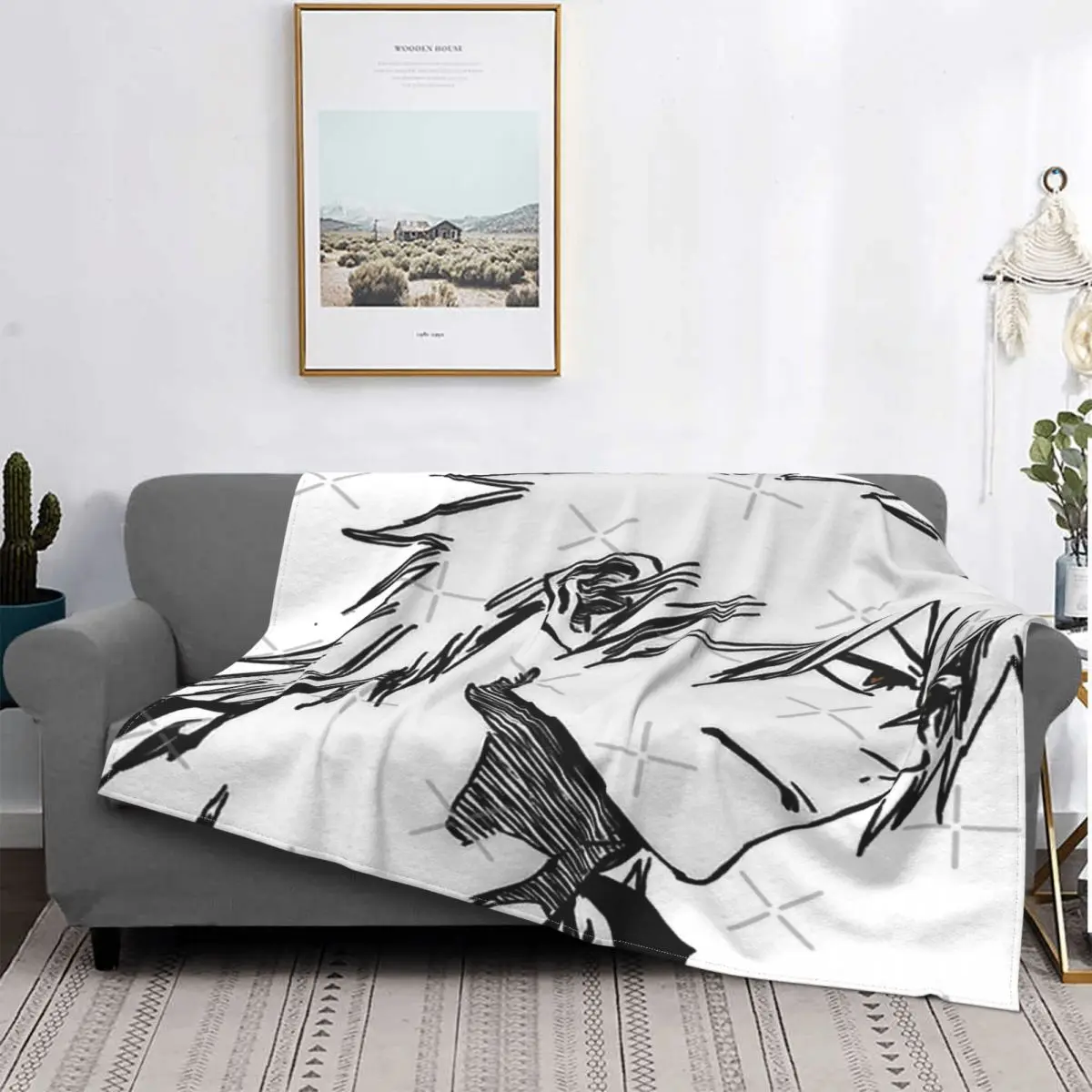 

Ichigo-Manta с капюшоном для малышей, edredones a cuadros para cama, manta para Baby