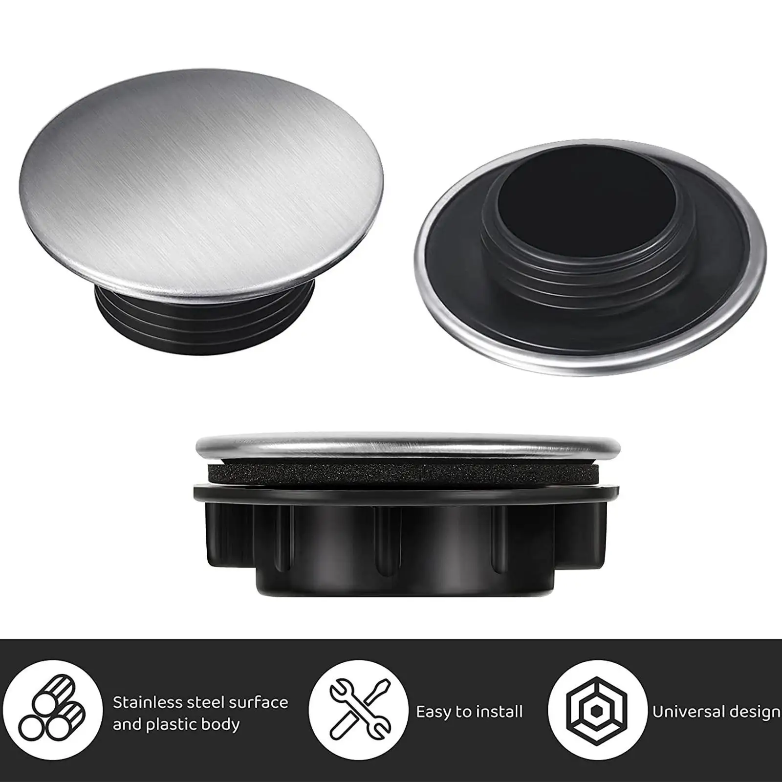 

Practical Sink Tap Faucet Hole Cover Water Blanking Plug Stopper Kitchen Drainage Seal Anti-leakage Washbasin Accessories